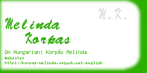 melinda korpas business card
